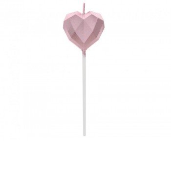 Diamond Heart Rose Gold, Szív tortagyertya, gyertya Diamond Heart Rose Gold, Szív tortagyertya, gyertya