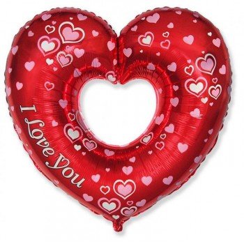 Fancy heart, Szív fólia lufi 61 cm (WP)