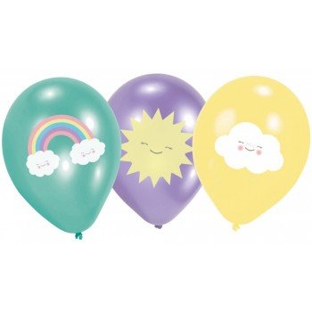 Rainbow and Cloud léggömb, lufi 6 db-os Rainbow and Cloud léggömb, lufi 6 db-os