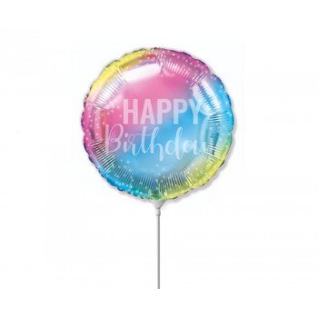 Happy Birthday Pastel, Szivárvány fólia lufi 36 cm (WP) Happy Birthday Pastel, Szivárvány fólia lufi 36 cm (WP)