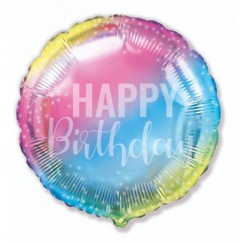 Happy Birthday Pastel, Szivárvány fólia lufi 46 cm (WP) Happy Birthday Pastel, Szivárvány fólia lufi 46 cm (WP)