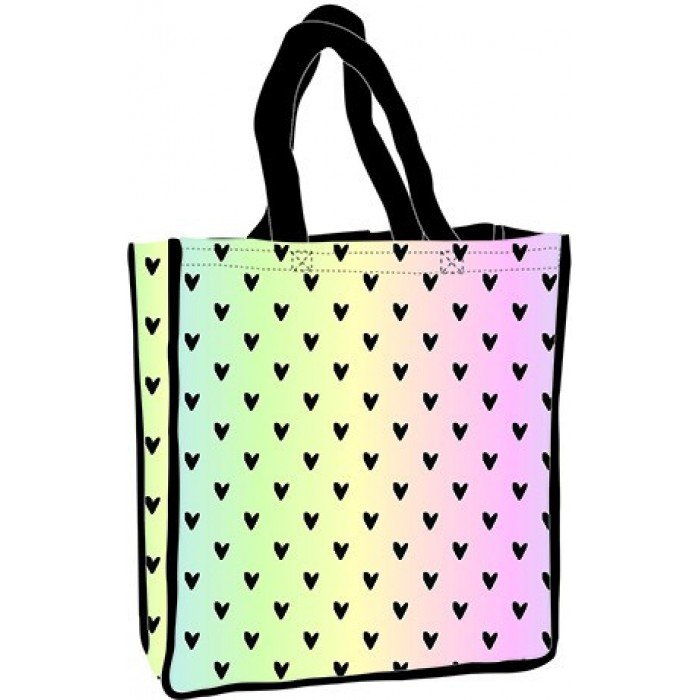 Szives hologrammos shopping bag 34 cm