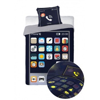 Telefon Phone sötétben világító ágyneműhuzat 140×200cm, 70x90 cm Telefon Phone sötétben világító ágyneműhuzat 140×200cm, 70x90 cm