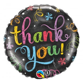 Thank You Chalkboard fólia lufi 46 cm Thank You Chalkboard fólia lufi 46 cm