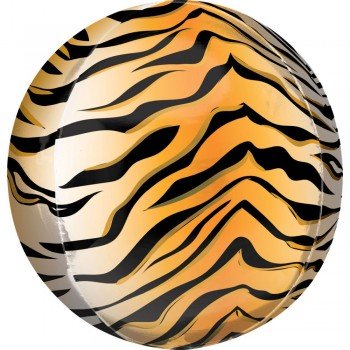 Tigris csíkos Gömb fólia lufi 40 cm Tigris csíkos Gömb fólia lufi 40 cm