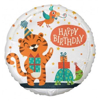 Happy Birthday Tiger, Tigris fólia lufi 36 cm Happy Birthday Tiger, Tigris fólia lufi 36 cm