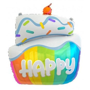 Happy Cake, Torta fólia lufi 60 cm Happy Cake, Torta fólia lufi 60 cm