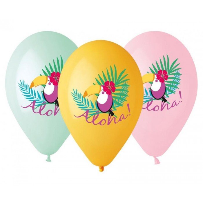 Toucan Aloha, Tukán léggömb, lufi 5 db-os 13 inch (33 cm)