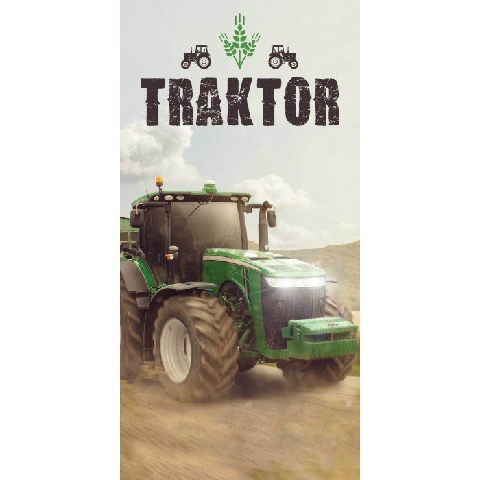 Traktor Green fürdőlepedő, strand törölköző 70*140cm