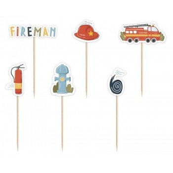 Fireman, Tűzoltó díszítő pálca 6 db-os Fireman, Tűzoltó díszítő pálca 6 db-os
