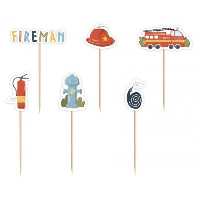 Fireman, Tűzoltó díszítő pálca 6 db-os