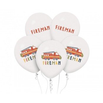 Fireman, Tűzoltó léggömb, lufi 5 db-os 12 inch (30 cm) Fireman, Tűzoltó léggömb, lufi 5 db-os 12 inch (30 cm)