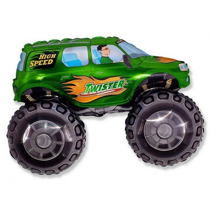 Twister Car Green, Autó fólia lufi 61 cm