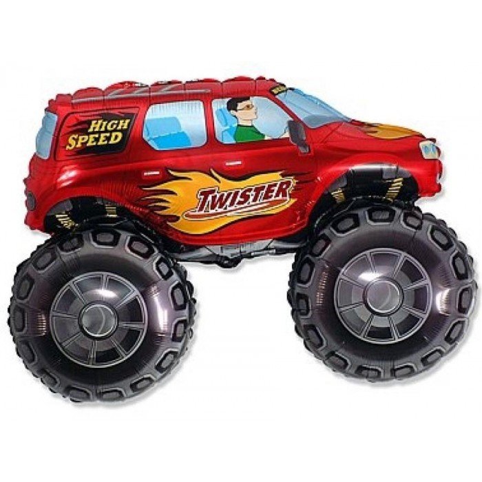 Twister Car Red, Autó fólia lufi 61 cm