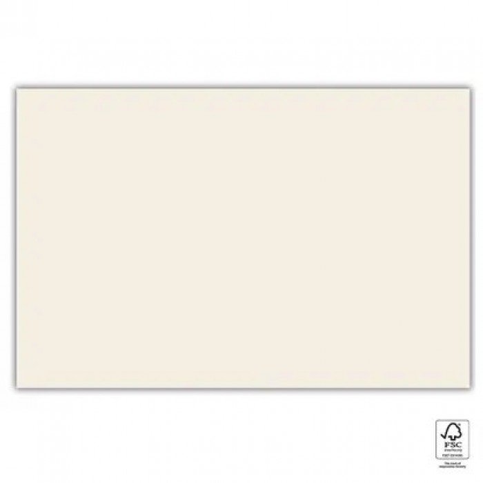 Cream Unicolour, Krémszínű papír asztalterítő 120x180 cm FSC