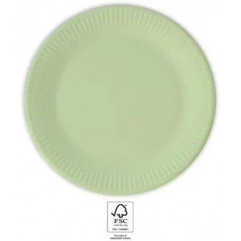 Unicolour Pastel Mint, Zöld papírtányér 8 db-os 23 cm FSC Unicolour Pastel Mint, Zöld papírtányér 8 db-os 23 cm FSC
