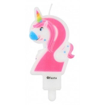 Unikornis számgyertya, tortagyertya 2-es