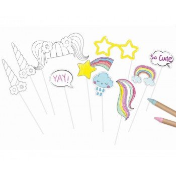 Unicorn, Unikornis színezhető fotókellék 10 db-os szett