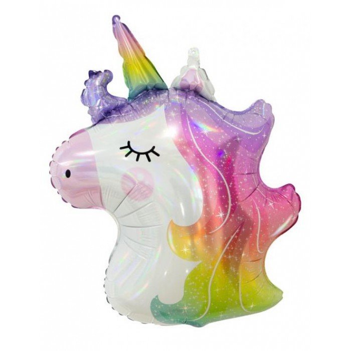 Unicorn Head, Unikornis fólia lufi 60 cm