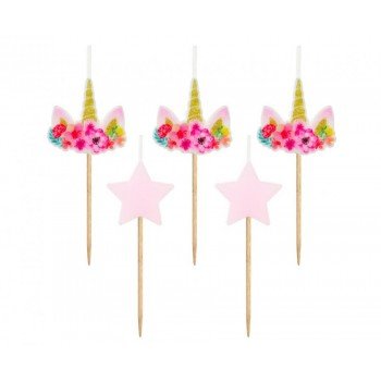 Unicorn, Unikornis tortagyertya, gyertya szett 5 db-os