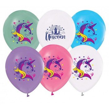 Unicorn, Unikornis léggömb, lufi 5 db-os 12 inch (30cm) Unicorn, Unikornis léggömb, lufi 5 db-os 12 inch (30cm)