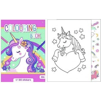 Unikornis színező matricával 32 oldal