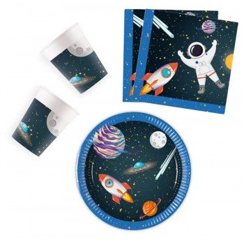 Rocket Space, Űr party szett 36 db-os 20 cm-es tányérral Rocket Space, Űr party szett 36 db-os 20 cm-es tányérral