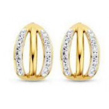 Victoria Arany színű fehér köves fülbevaló