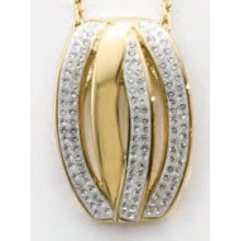 Victoria Arany színű fehér köves medál