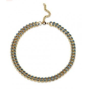 Victoria Arany színű kék mintás nyaklánc