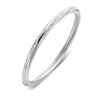 Victoria Ezüst színű fehér köves csavar karkötő Victoria Ezüst színű fehér köves csavar karkötő