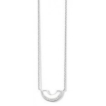 Victoria Ezüst színű fehér köves félhold nyaklánc Victoria Ezüst színű fehér köves félhold nyaklánc