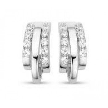 Victoria Ezüst színű fehér köves fülbevaló Victoria Ezüst színű fehér köves fülbevaló