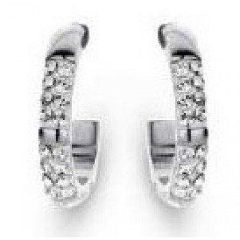 Victoria Ezüst színű fehér köves fülbevaló Victoria Ezüst színű fehér köves fülbevaló