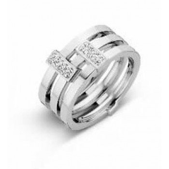 Victoria Ezüst színű fehér köves gyűrű Victoria Ezüst színű fehér köves gyűrű