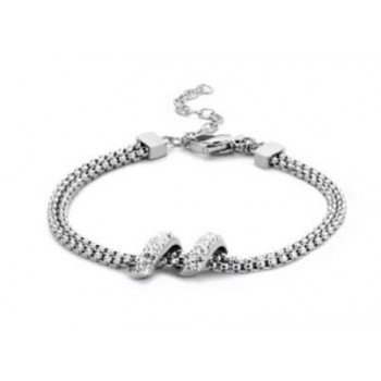 Victoria Ezüst színű fehér köves karkötő Victoria Ezüst színű fehér köves karkötő