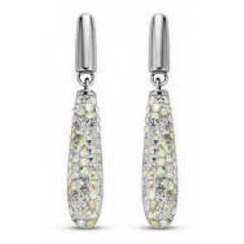 Victoria Ezüst színű fehér köves könnycsepp fülbevaló Victoria Ezüst színű fehér köves könnycsepp fülbevaló