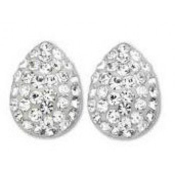 Victoria Ezüst színű fehér köves könnycsepp fülbevaló Victoria Ezüst színű fehér köves könnycsepp fülbevaló