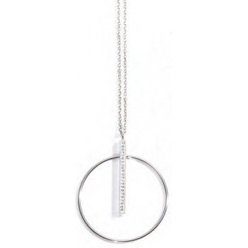 Victoria Ezüst színű fehér köves nyaklánc Victoria Ezüst színű fehér köves nyaklánc