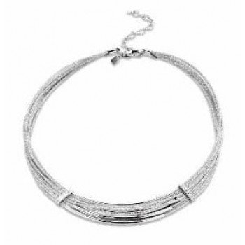 Victoria Ezüst színű fehér köves nyaklánc Victoria Ezüst színű fehér köves nyaklánc