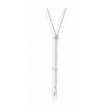 Victoria Ezüst színű kék, fehér köves nyaklánc