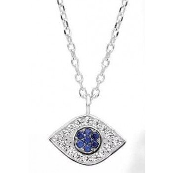 Victoria Ezüst színű köves szem nyaklánc