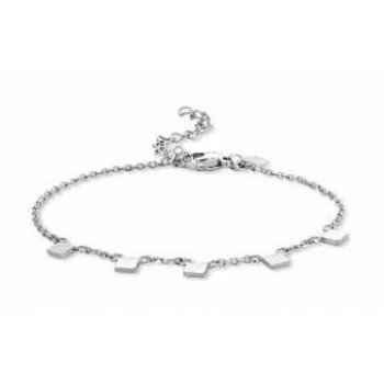 Victoria Ezüst színű négyzet mintás karkötő Victoria Ezüst színű négyzet mintás karkötő