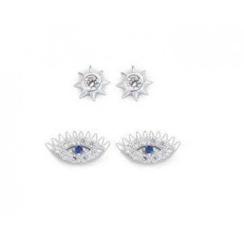 Victoria Ezüst színű szem fülbevaló szett Victoria Ezüst színű szem fülbevaló szett
