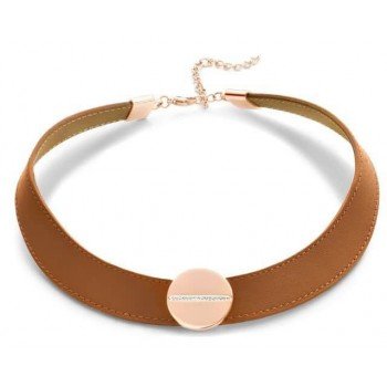 Victoria Fehér köves rose gold színű bőr nyaklánc Victoria Fehér köves rose gold színű bőr nyaklánc