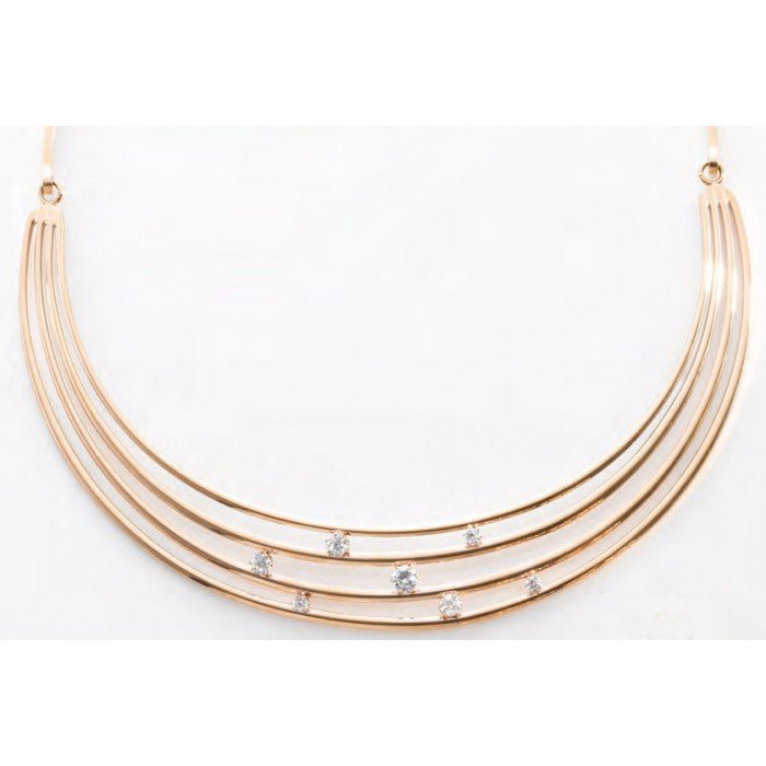 Victoria Rose gold színű fehér köves nyaklánc Victoria Rose gold színű fehér köves nyaklánc