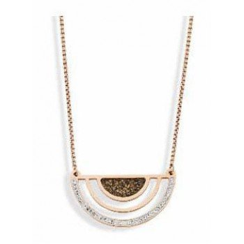 Victoria Rose gold színű fekete, fehér köves nyaklánc Victoria Rose gold színű fekete, fehér köves nyaklánc