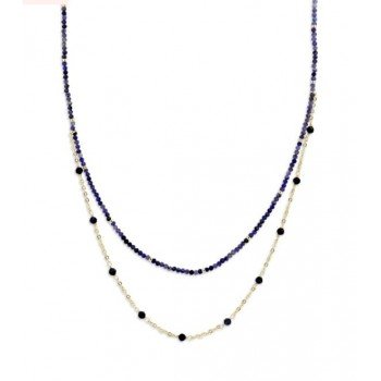 Victoria Rose gold színű kék gyöngyös nyaklánc Victoria Rose gold színű kék gyöngyös nyaklánc