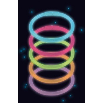 Világító színes karkötő 20 cm 10 db-os Világító színes karkötő 20 cm 10 db-os