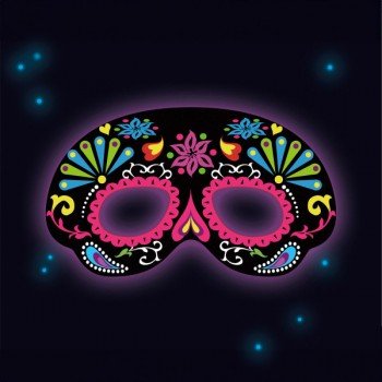 Világító színes műanyag maszk 19x11 cm Világító színes műanyag maszk 19x11 cm